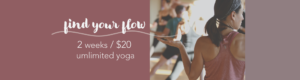 Find Your Flow 2 Weeks of Unlimited Yoga for $20